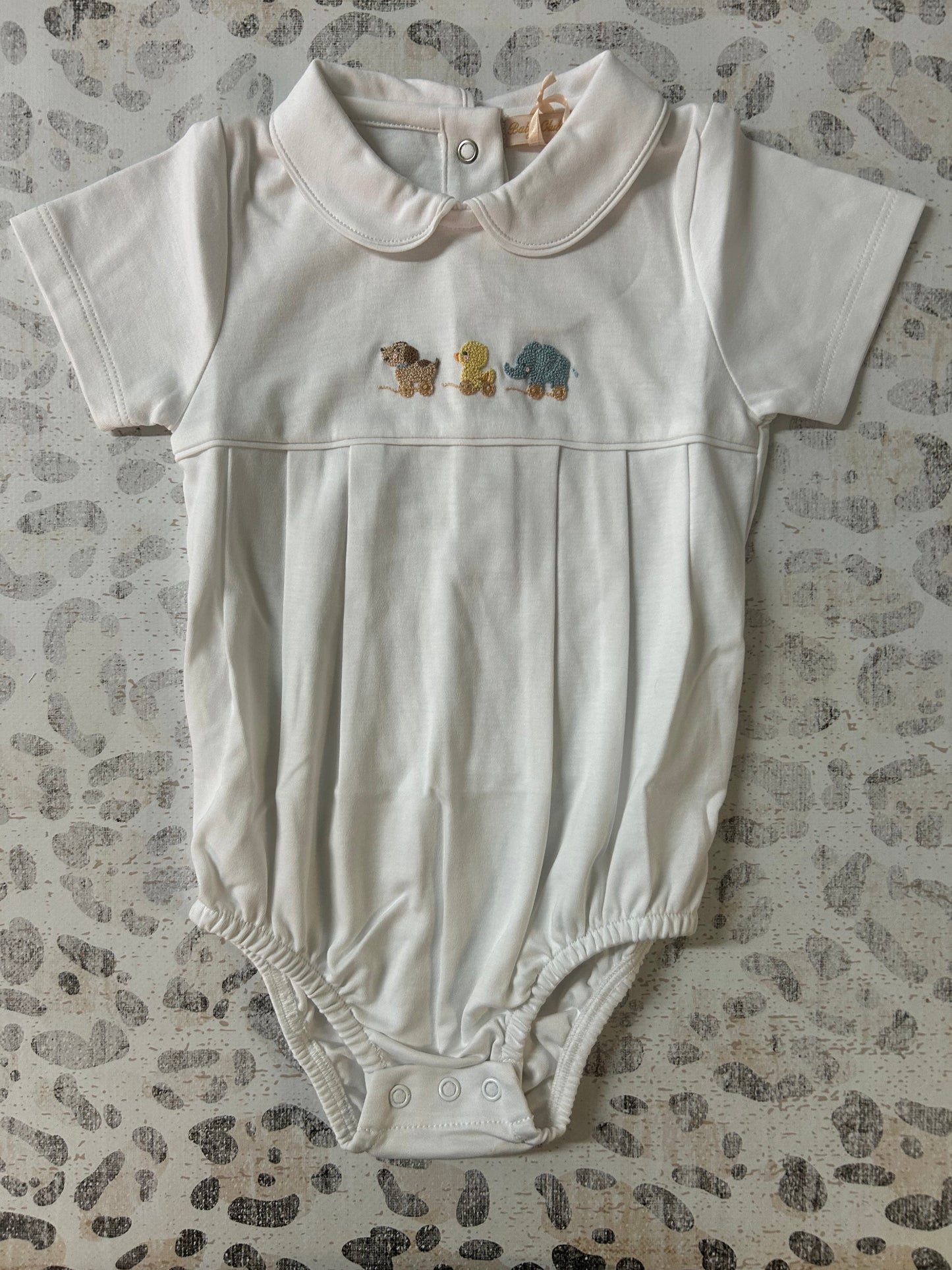 Baby Club Chic Sweet toys Bubble with Round Collar - white