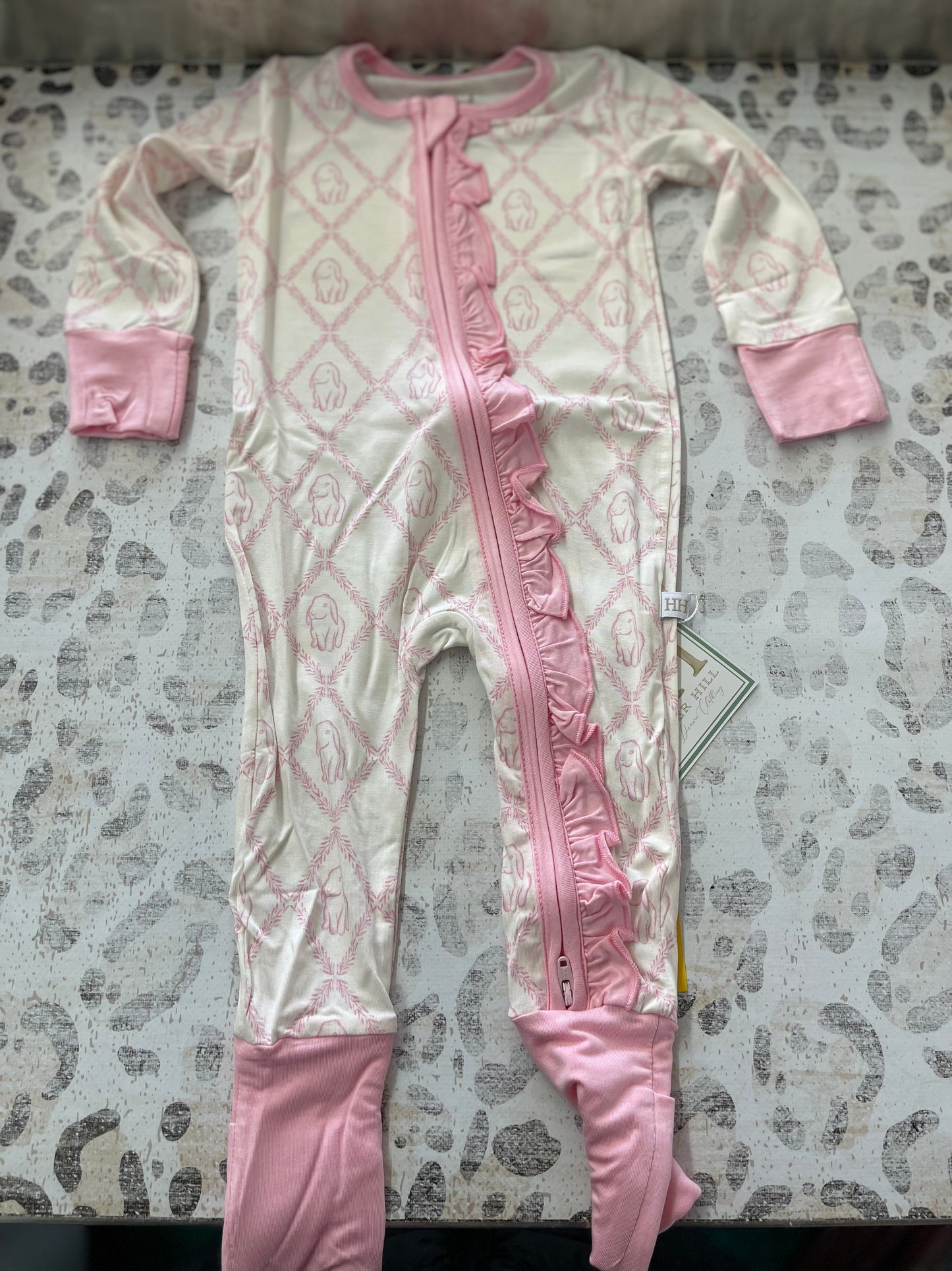 Hamner Hill Pink Dainty Double Zipper Romper