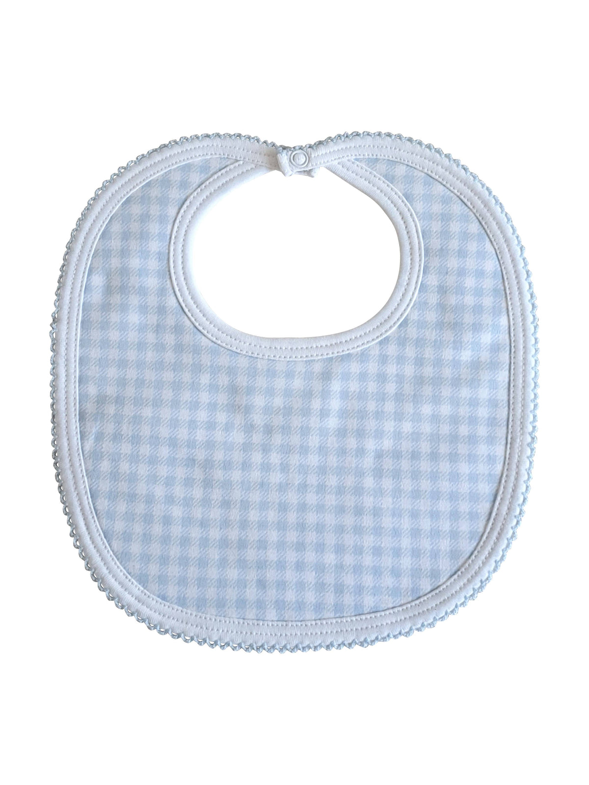 Baby Boy's "Blue Checks" Pima Cotton Bib