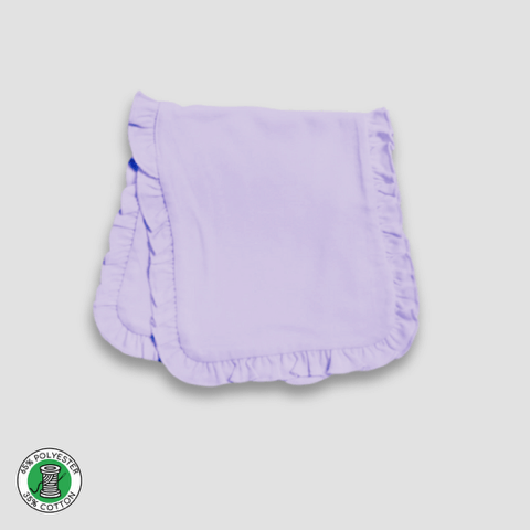 Laughing Giraffe 2-PLY Baby Ruffle Trim Burp Cloth -