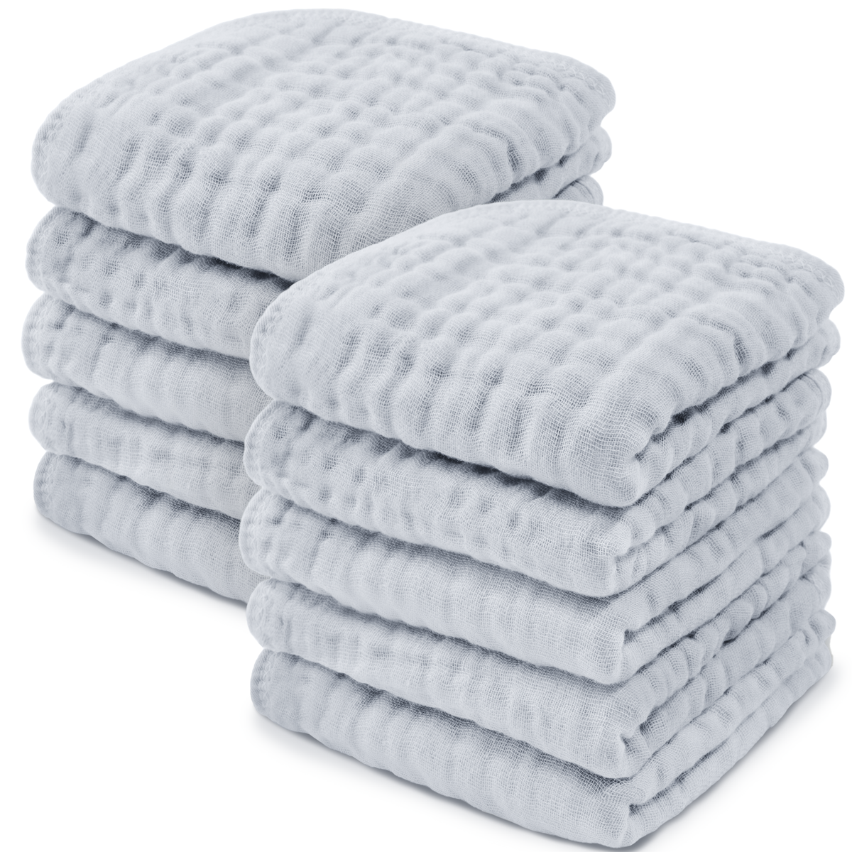 Baby Washcloths 100% Muslin Cotton by Comfy Cubs