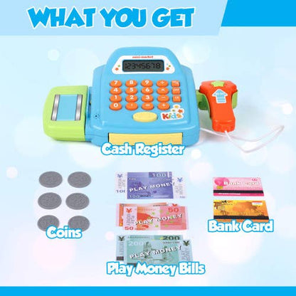 Playkidz Interactive Cash Register with Scanner & Conveyor