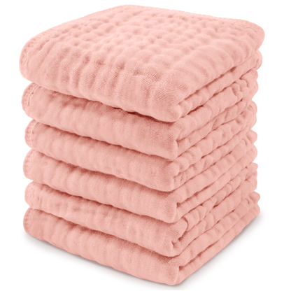 Baby Washcloths 100% Muslin Cotton by Comfy Cubs