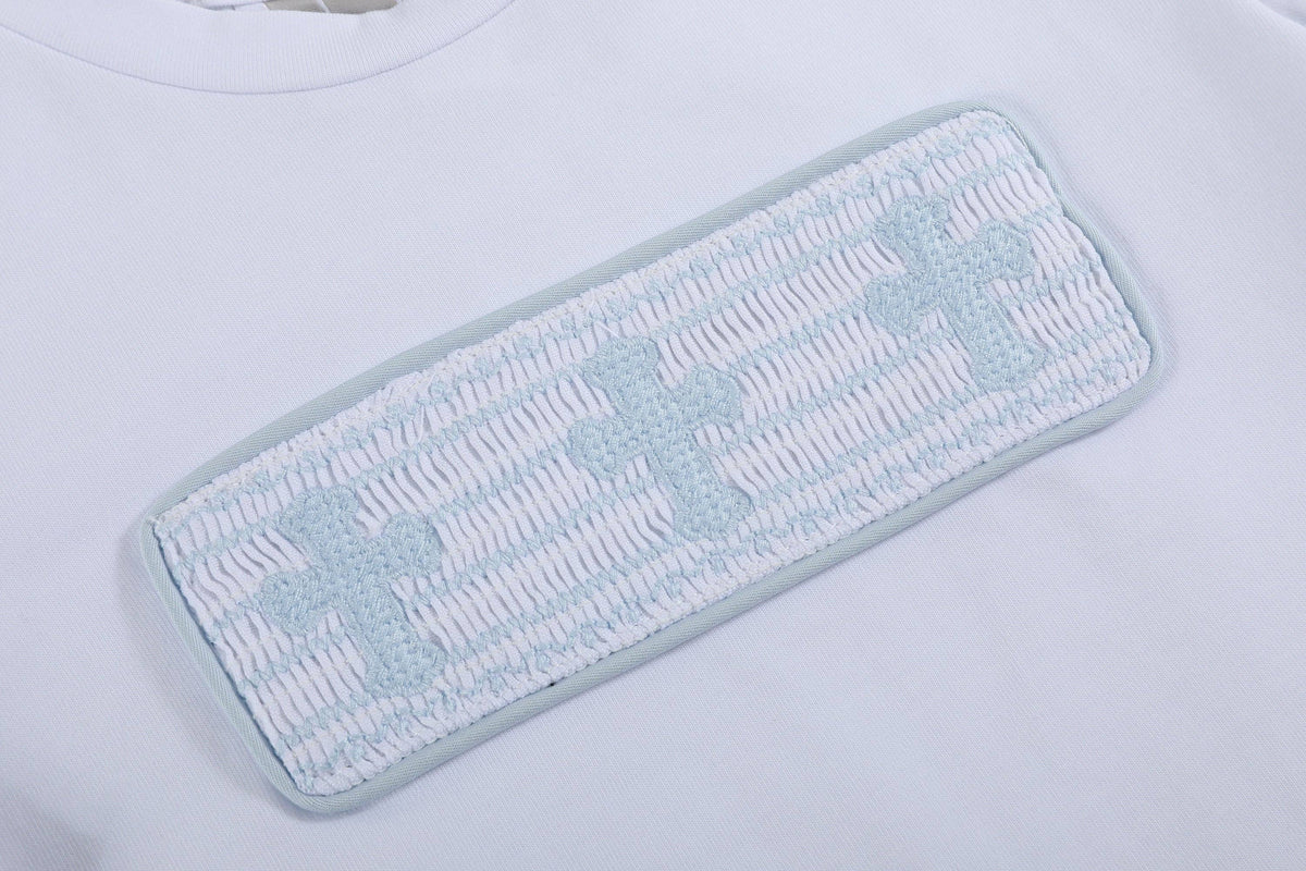 Light Blue Shorts and White Crosses Shirt Set