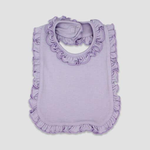 Baby Girl Ruffle Trim Special Soft Infant Bib for Embroidery