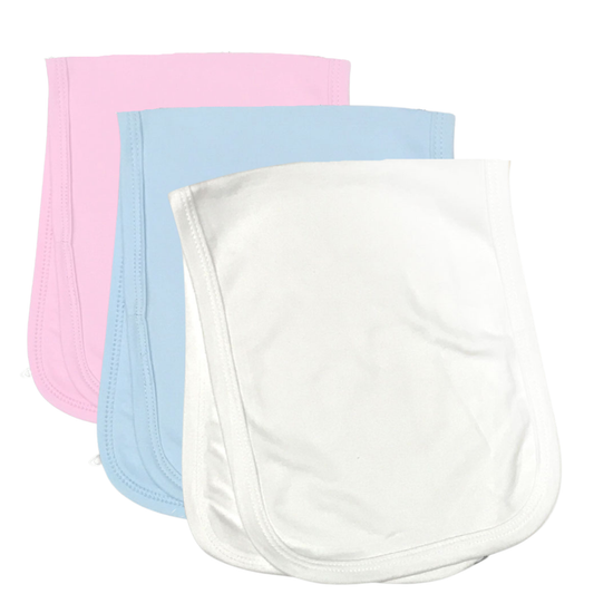 Infant Baby Blank -PLY Blank Burp Cloth Poly/Cotton DIY