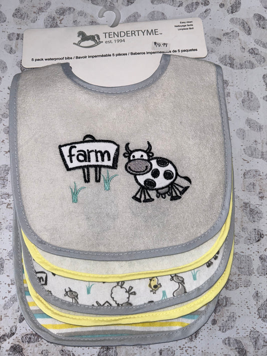 TenderTyme 5 Pack Farm Waterproof Bibs