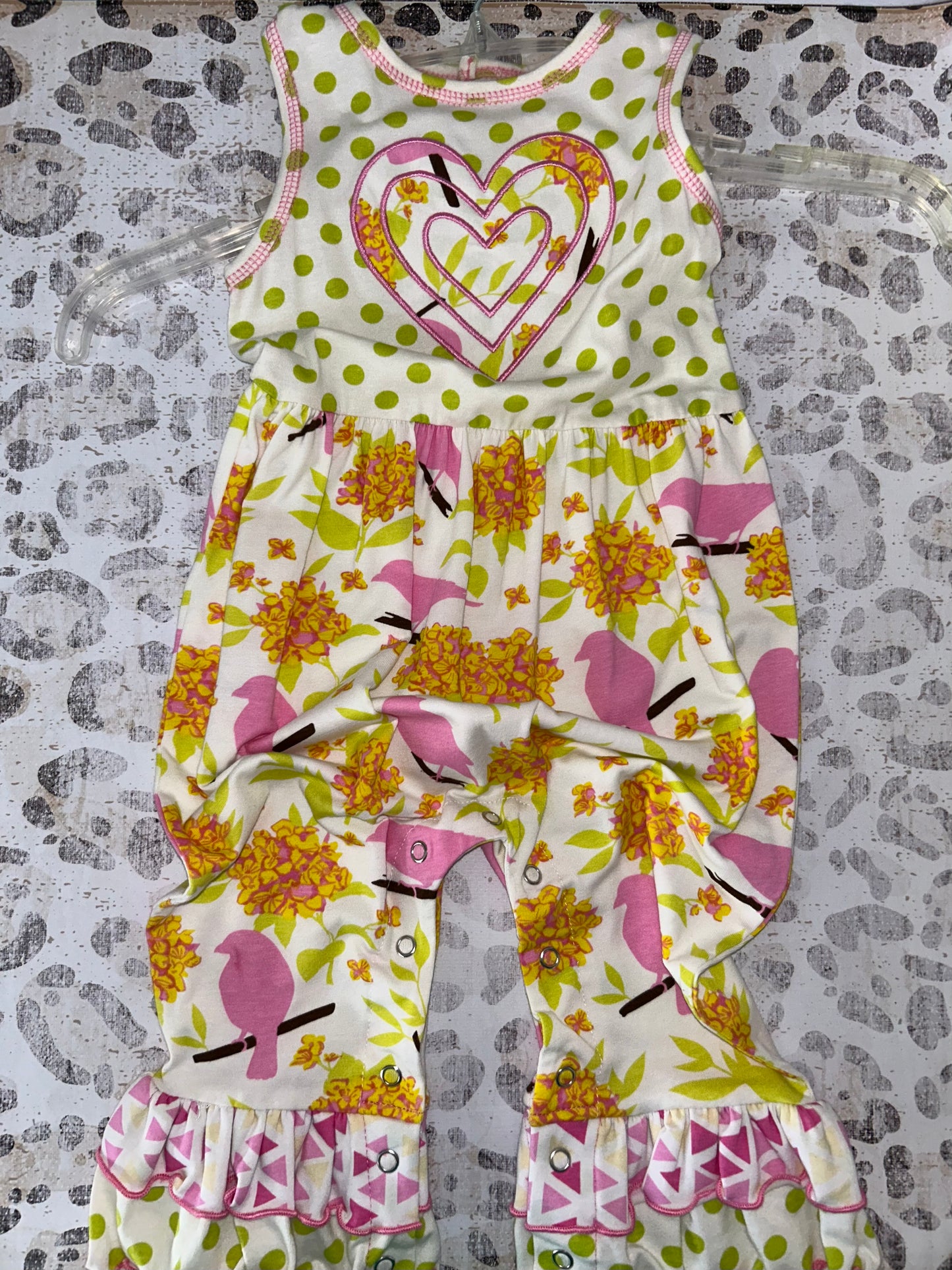 Ann Loren Bird Floral Romper