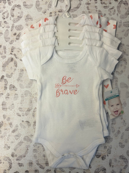5-Pack Mw Body Suit 0-3M -Johnson Baby