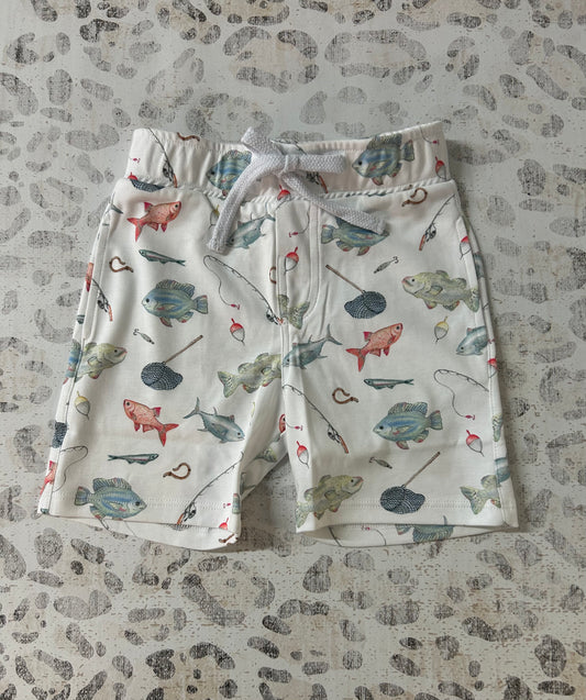 Baby Club Chic Fishing Day Printed Short Set