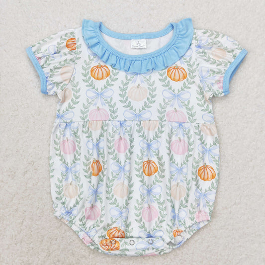Baby Girls Pumpkin Bows Bubble