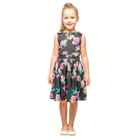 Miss Lavish London Vintage Style Shoulder Bow Dress